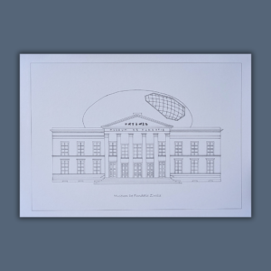 Tekening museum de fundatie Zwolle