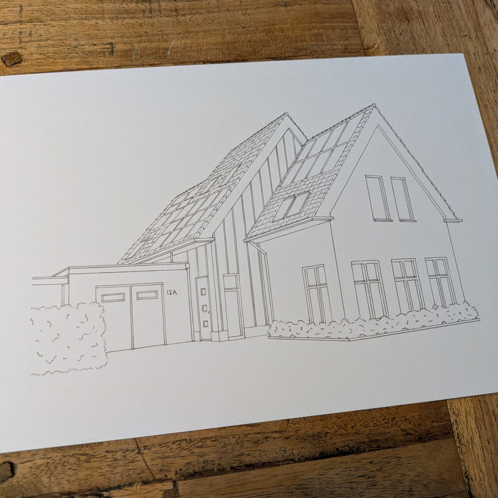 Persoonlijk huisportret cadeau voor housewarming