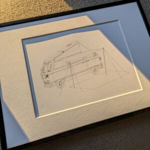 Persoonlijke lijntekening camper